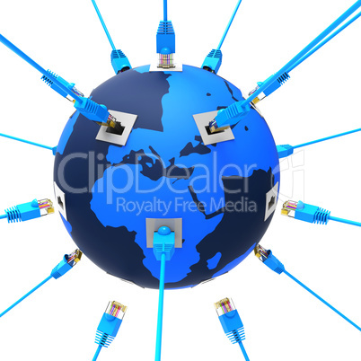 Worldwide Network Represents Web Site And Computing