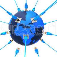 Worldwide Network Represents Web Site And Computing