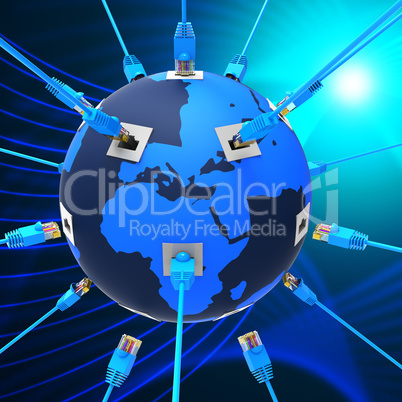 Worldwide Network Means Web Site And Connection