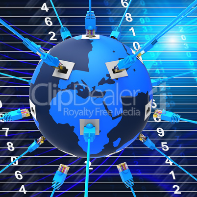 Worldwide Network Indicates Global Communications And Web