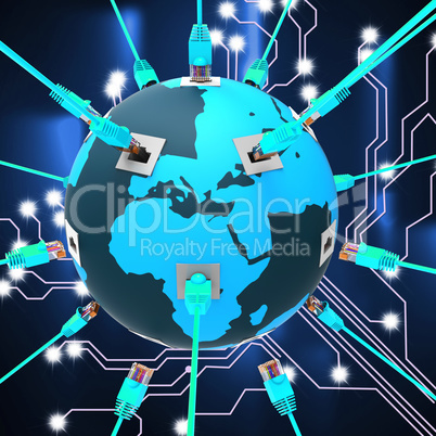 Worldwide Network Represents Global Communications And Connection