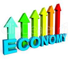 Improve Economy Shows Business Graph And Advance
