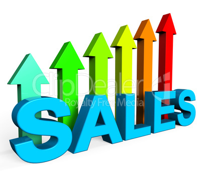 Sales Increasing Indicates Progress Report And Data