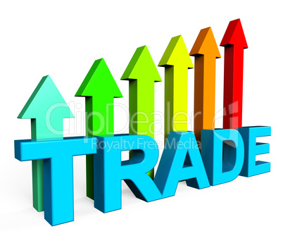 Trade Increasing Indicates Business Graph And Biz