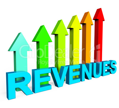 Revenues Increasing Indicates Financial Report And Diagram