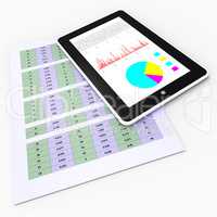Online Reports Means Tablet Pc And Charting
