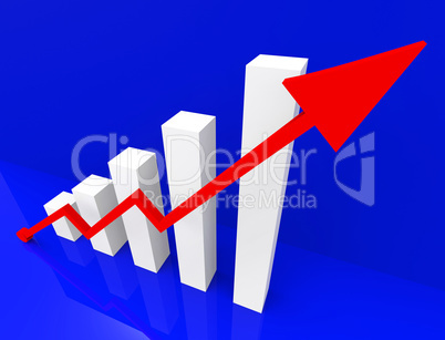 Graph Increasing Shows Financial Report And Advance