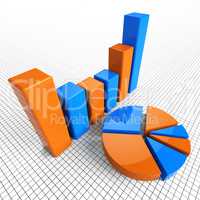 Graph Report Indicates Business Statistic And Diagram