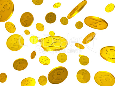 Pound Coins Represents Cost Wealth And Finance