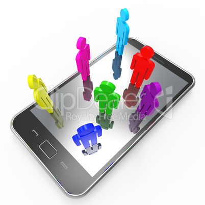 Phone Communication Means Global Communications And Chat