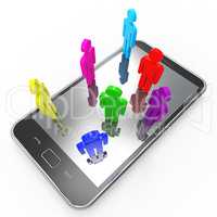 Phone Communication Means Global Communications And Chat