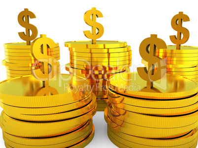 Dollars Cash Indicates Invest Bank And Increase