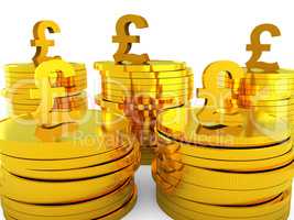 Pound Cash Represents Capital Pounds And Money