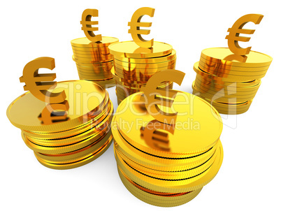 Euro Cash Indicates Invest Growth And European