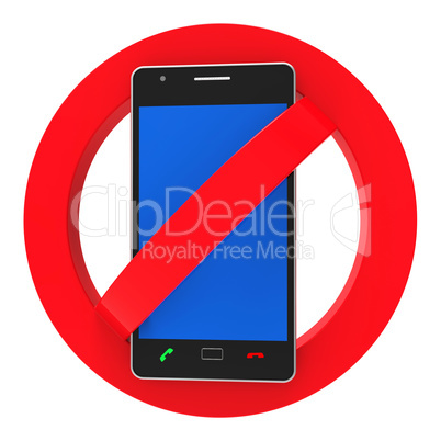 Phones Banned Indicates Prohibit Caution And Safety