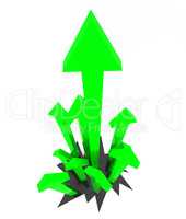 Arrows Up Represents Gain Rising And Smash