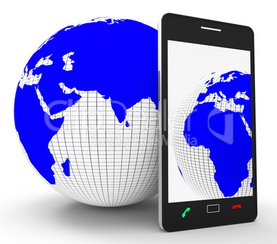 Worldwide Phone Connection Means Web Site And Globalize