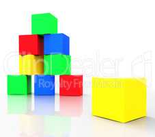 Kids Blocks Indicates Colors Cube And Spectrum