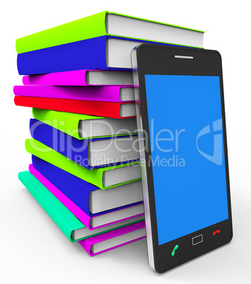Phone Knowledge Online Indicates World Wide Web And Book