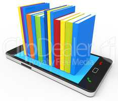 Phone Knowledge Online Indicates World Wide Web And Book