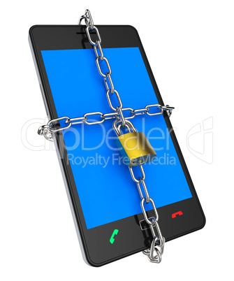 Locked Phone Indicates Protect Password And Login