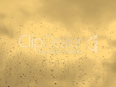 Rain droplets sepia