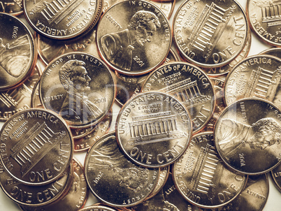 Vintage Dollar coins background