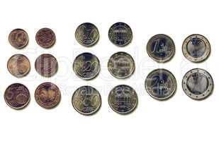 Vintage Euro coins