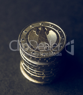 Vintage Euro coins