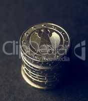 Vintage Euro coins