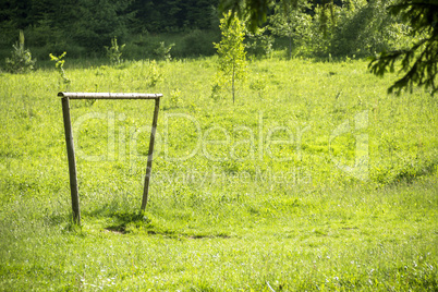 handmade football goal