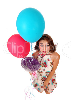 Woman looking up from floor.