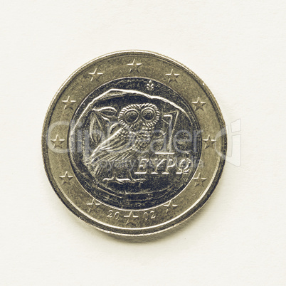 Vintage Greek 1 Euro coin