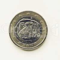 Vintage Greek 1 Euro coin