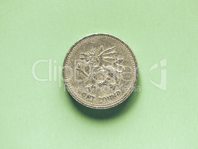 Vintage GBP Pound coin - 1 Pound