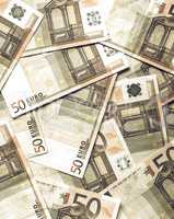 Vintage Euro bankonotes background