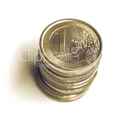 Vintage Euro coins