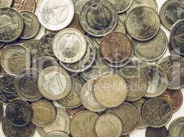 Vintage Euro coins