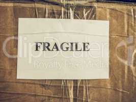 Vintage looking Fragile sign