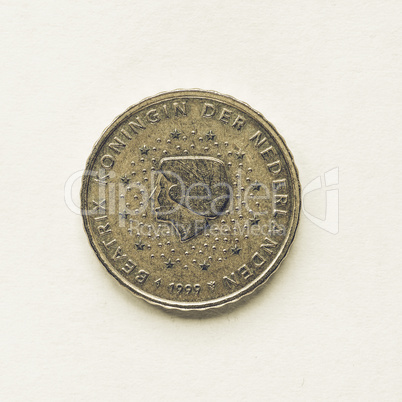 Vintage Dutch 10 cent coin