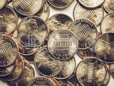 Vintage Dollar coins background