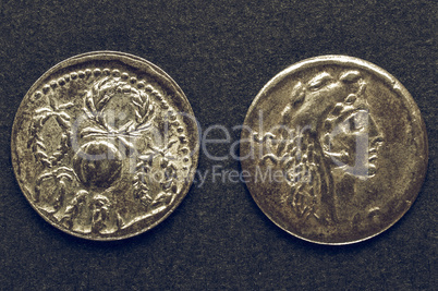 Vintage Roman coins