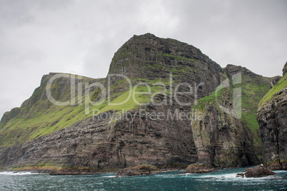 Elephant shaped cliff on the Faroe Islands