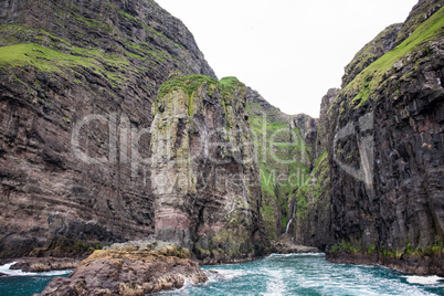 Elephant shaped cliff on the Faroe Islands
