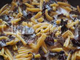 Paccheri pasta with mushrooms