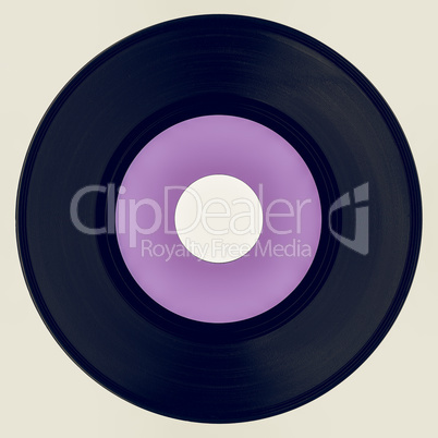 Vintage looking Vinyl record with purple label