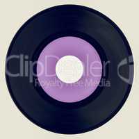 Vintage looking Vinyl record with purple label