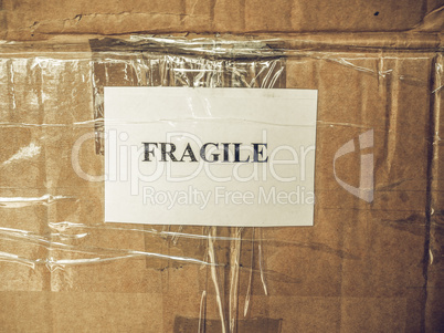 Vintage looking Fragile sign