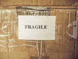 Vintage looking Fragile sign