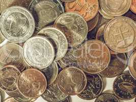 Vintage Euro coins